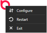 Desktop icon context menu